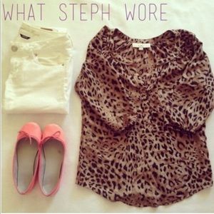LOFT Leopard Blouse
